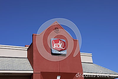Jack in the Box Fast Food Restaurant Editorial Stock Photo